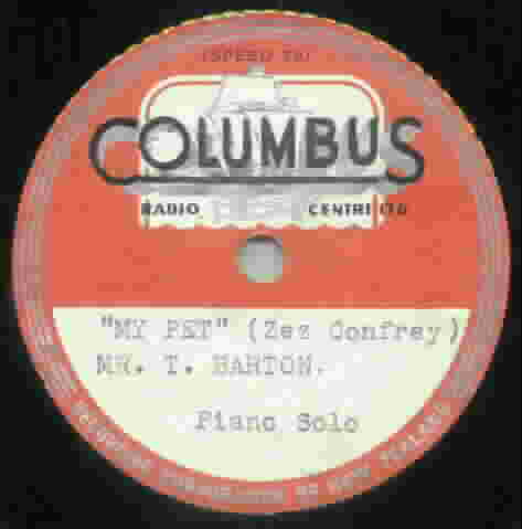 Columbus 78rpm label