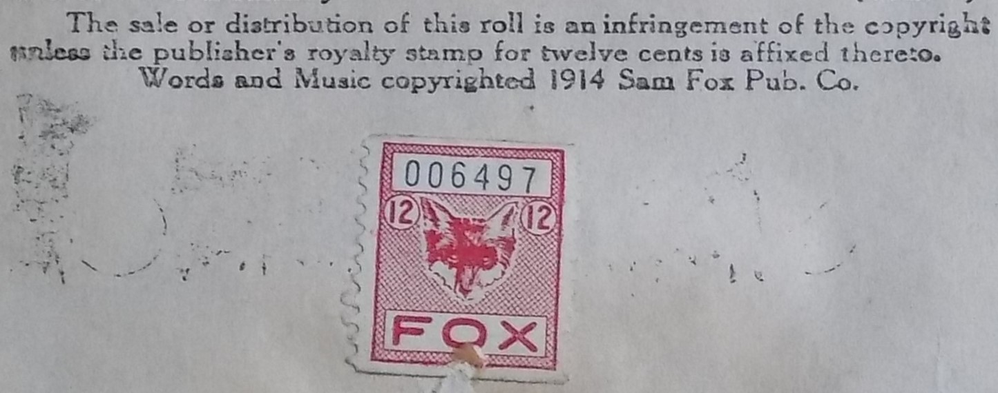 Sam Fox 12c copyright stamp